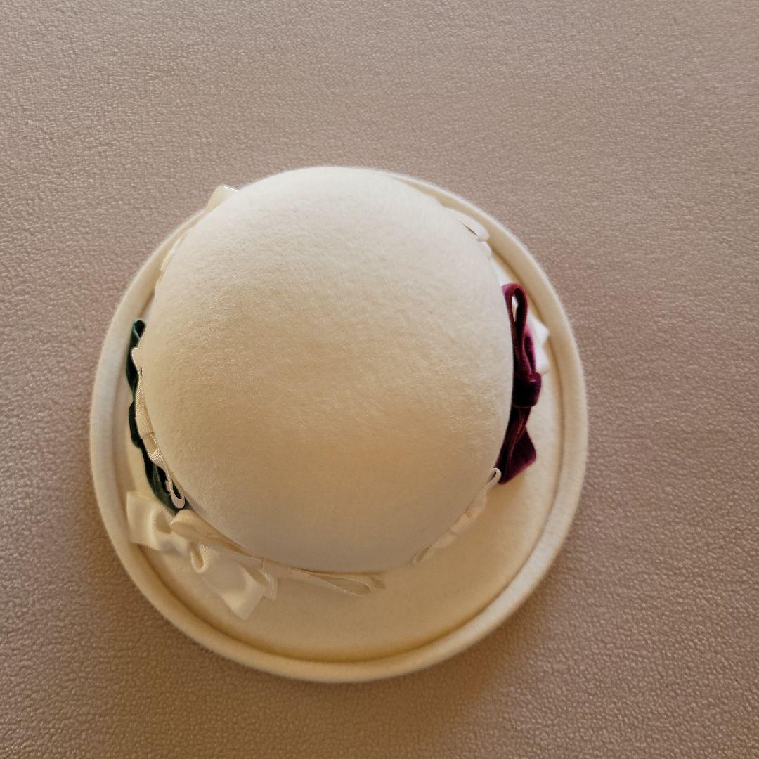 マキシン　リボンたっぷりホワイト帽 ⭐お箱無しのお値段です！