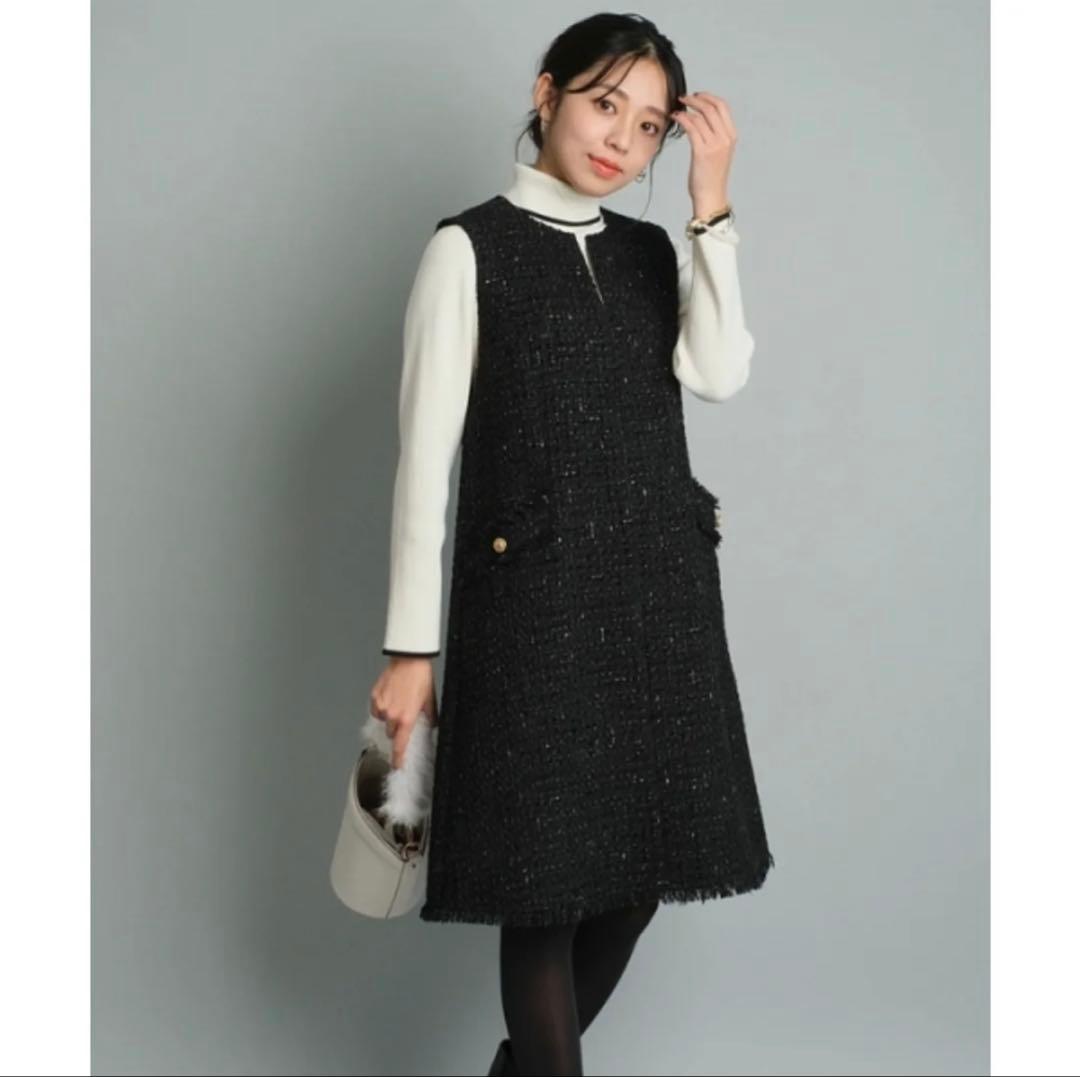 JUSGLITTY♡ラメツイードミニジャンスカ