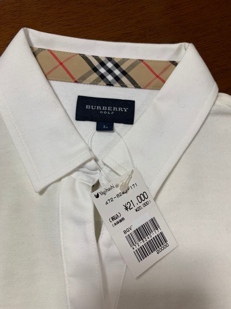 BURBERRY GOLF ホワイトポロシャツ Lサイズ