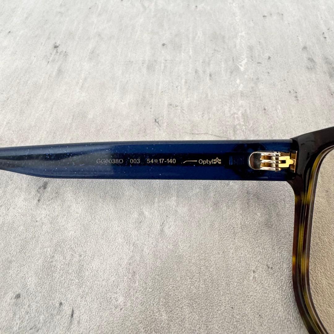 【美品】グッチ GUCCI サングラス ウエリントン シェリーライン 度入り