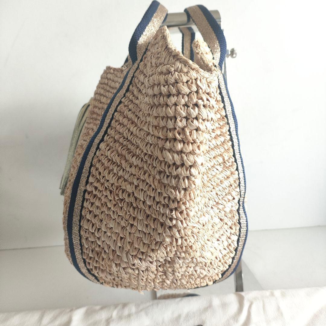 ヴィオラドーロ ラフィア トートバッグ　カゴバッグ　ラフィア