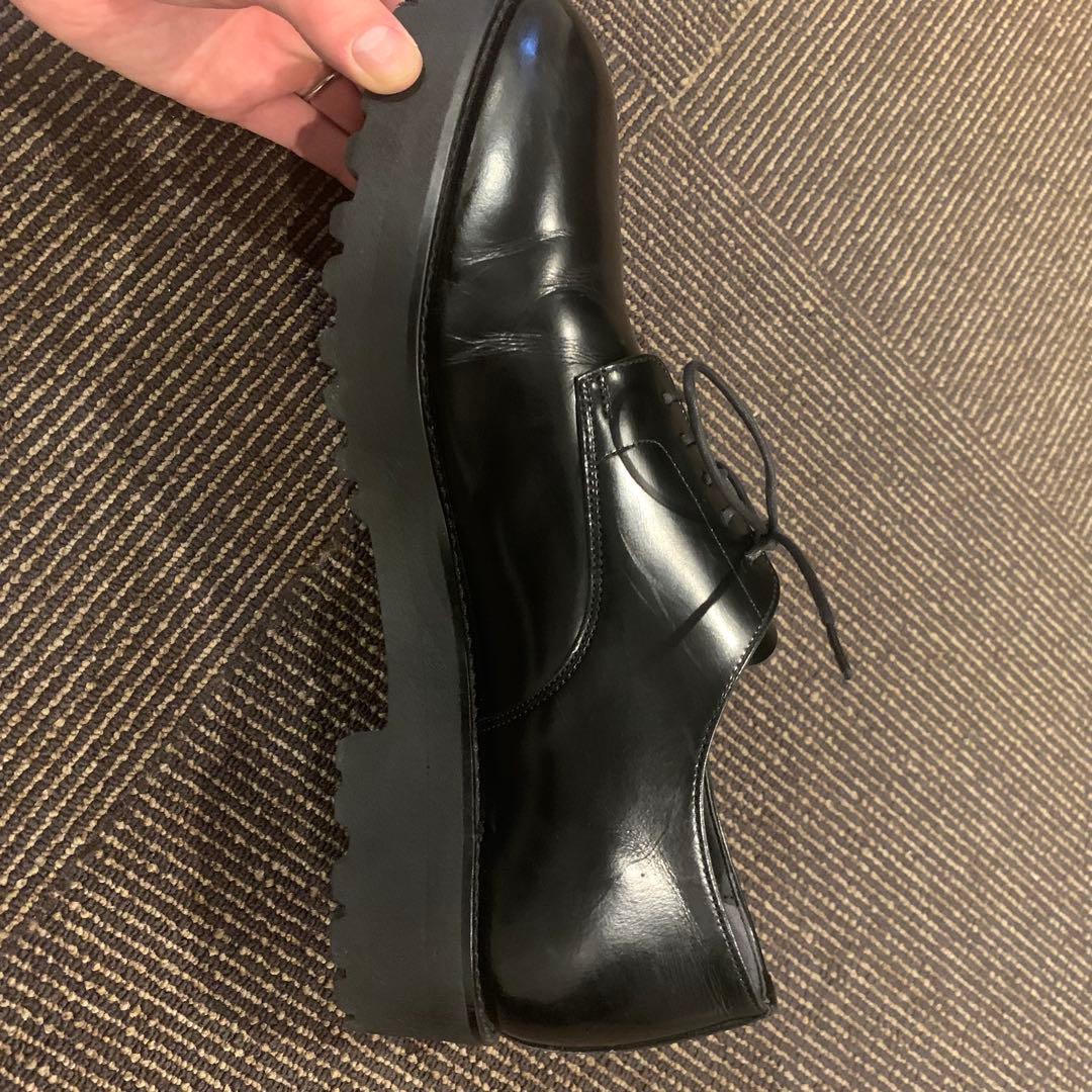 未使用級 アデロ 6cmUP シークレットシューズ ラウンドトゥ 27cm