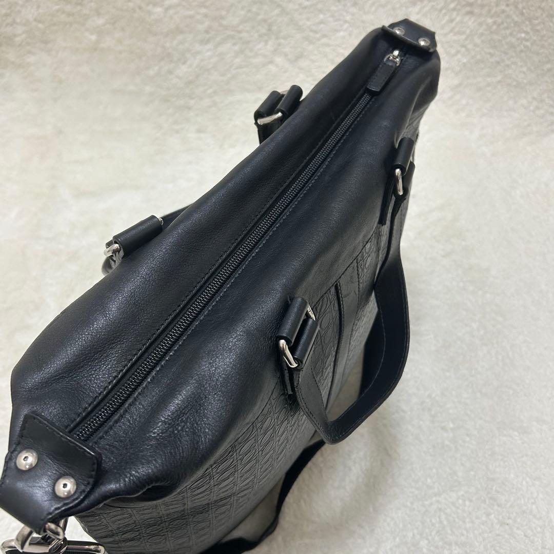 【美品】サルバトーレフェラガモ 2way トートバッグ ビジネスバッグ レザー