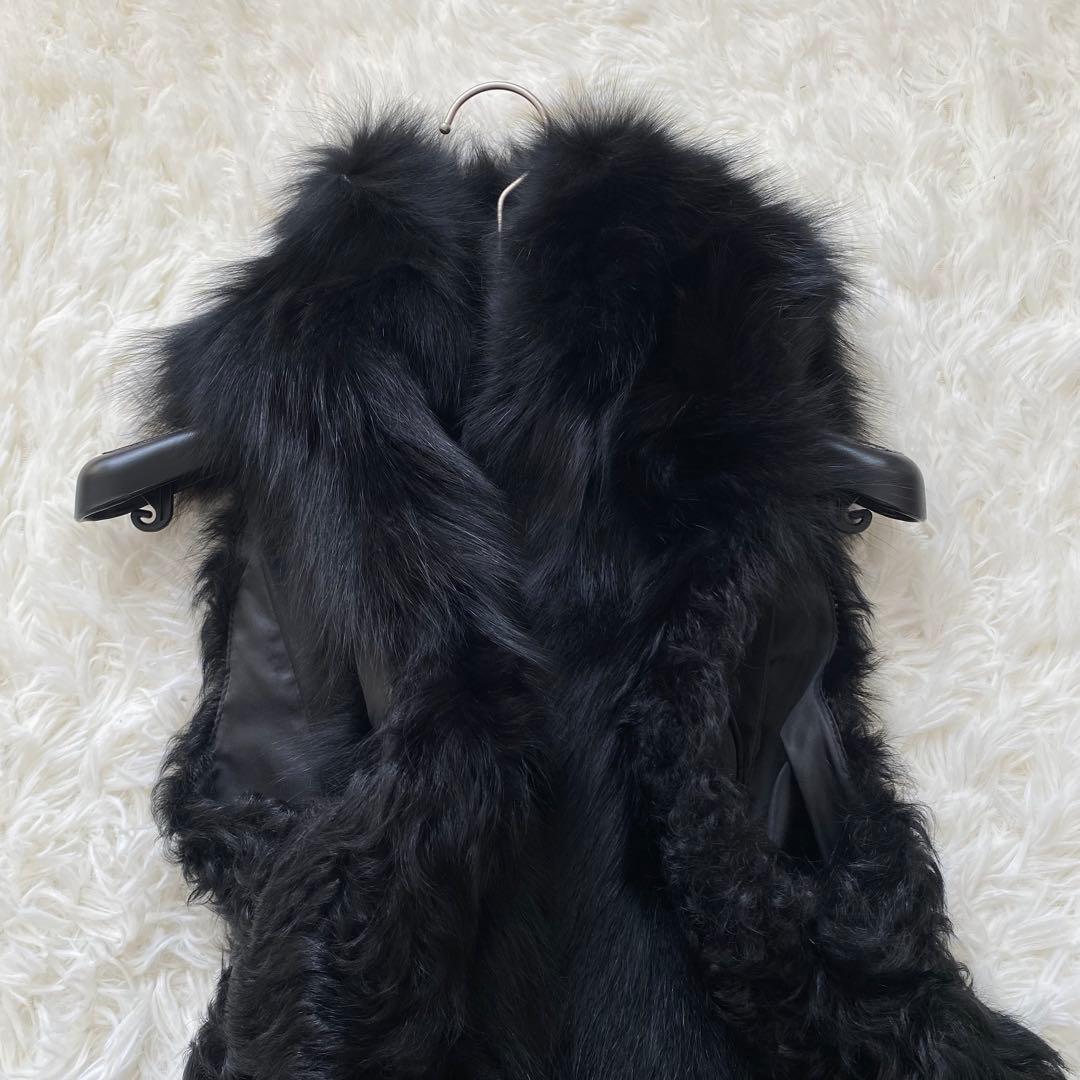 美品✨グレースコンチネンタル　カルガンフォックスベスト　ラム&フォックスファー