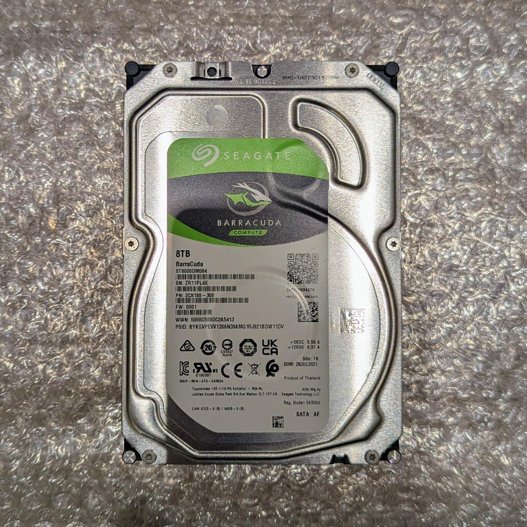 内蔵型ハードディスクドライブ Seagate BarraCuda ST8000DM004