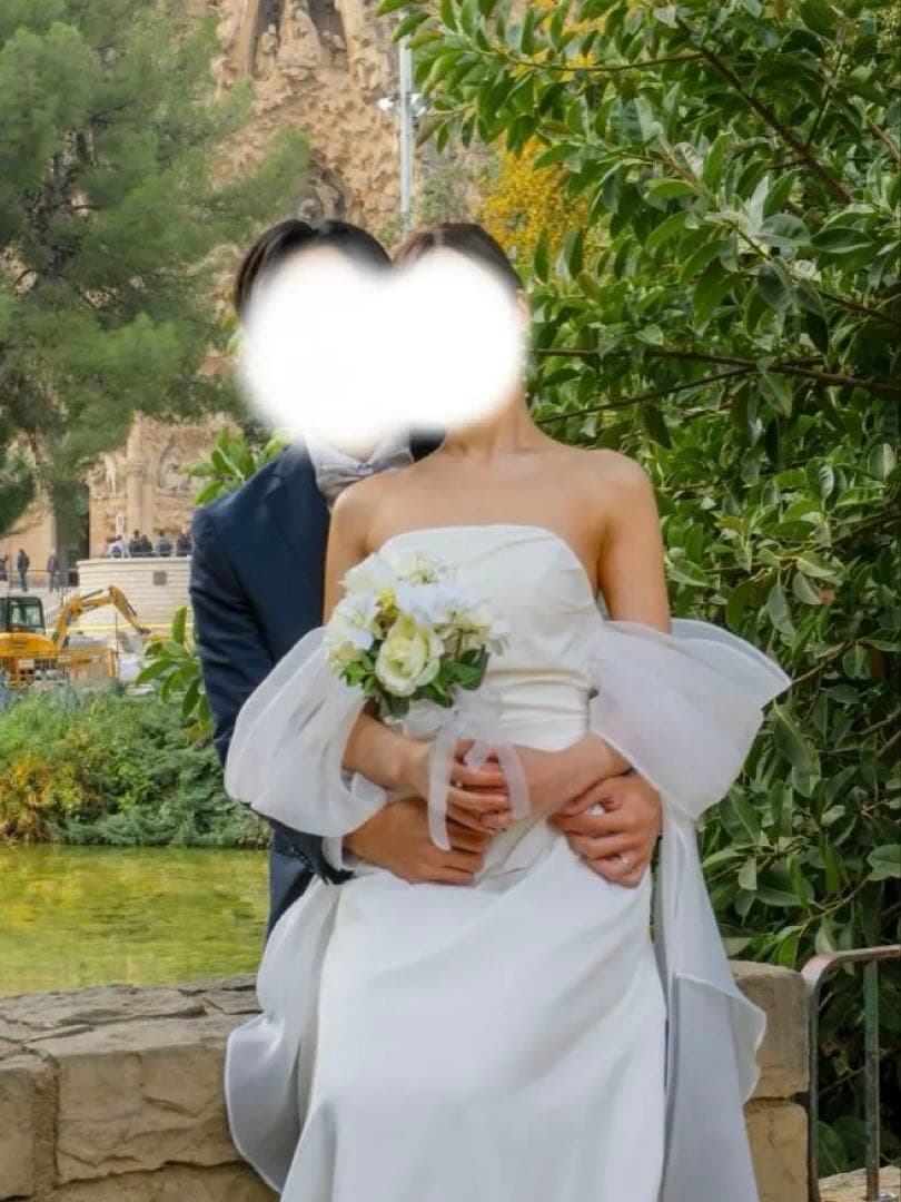 前撮り3点セット♡ドレス＋ベール＋パンプス　フォトウェディング