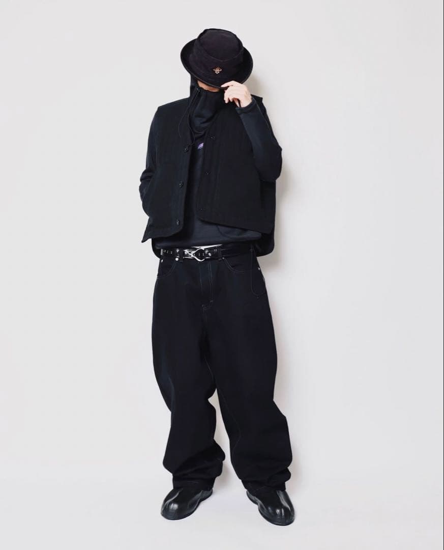 パンツ fadepants black baggy denim