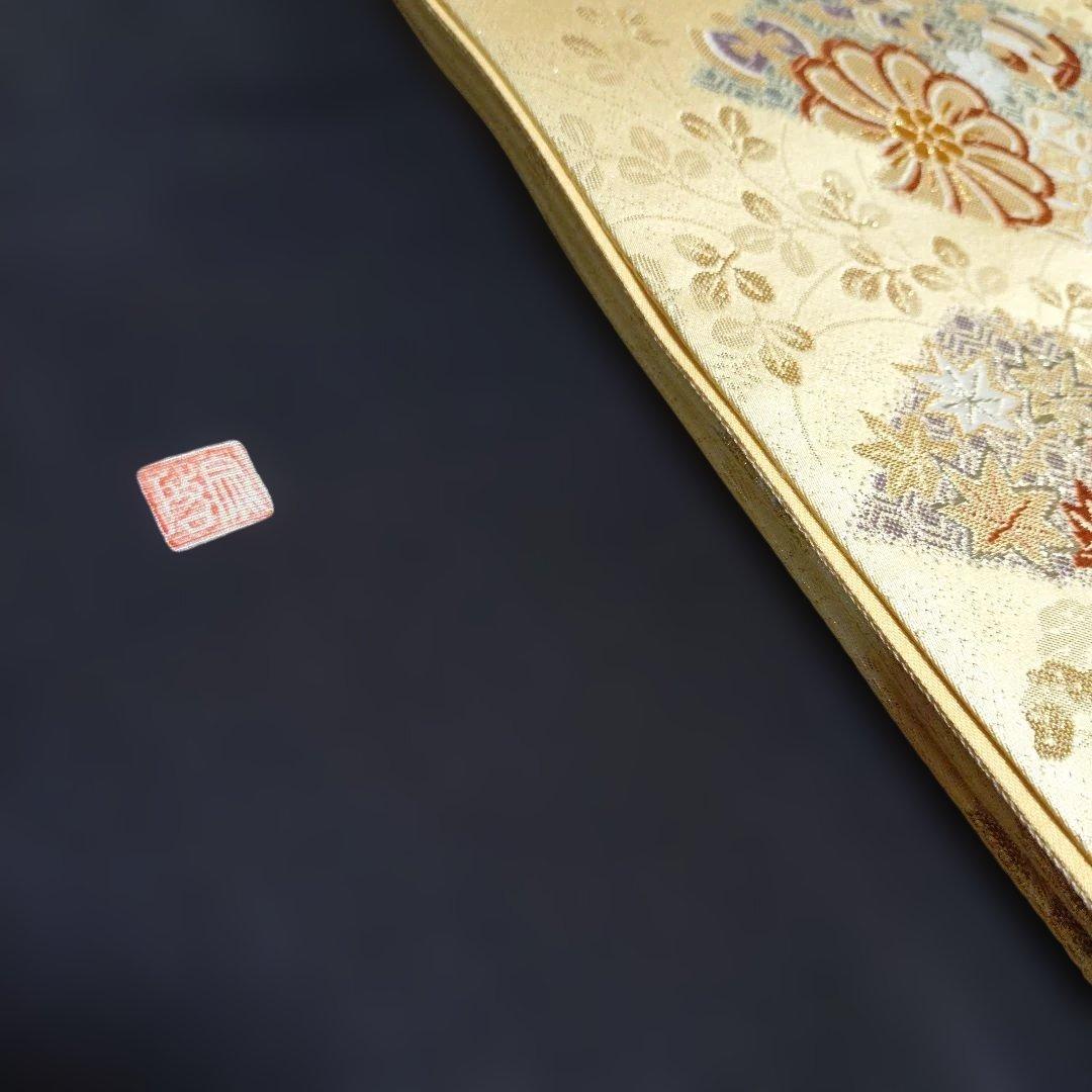 黒留袖と袋帯セット　金彩　作家物　正絹　トールサイズ　帯長尺