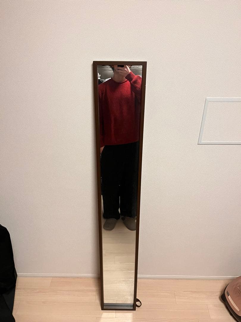 短丈L.L.Bean 赤 ニットセーター Mサイズ　ラグラン