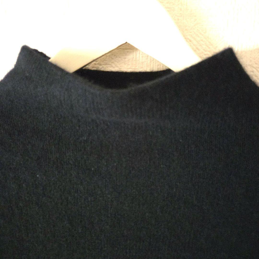 C.T.plageプラージュ☆カシミヤ100% ニットワンピース ボトルネック黒