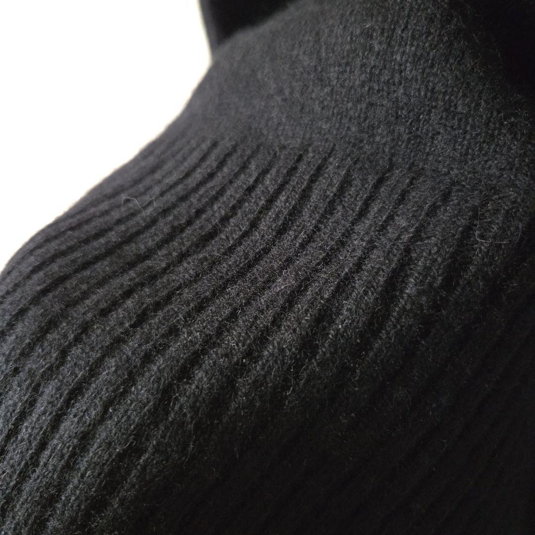 C.T.plageプラージュ☆カシミヤ100% ニットワンピース ボトルネック黒