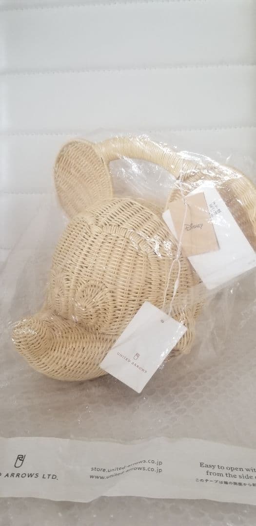 レア　完売品　ミッキーマウス 　未使用　ラタンかごバッグ　ディズニー可愛い　希少