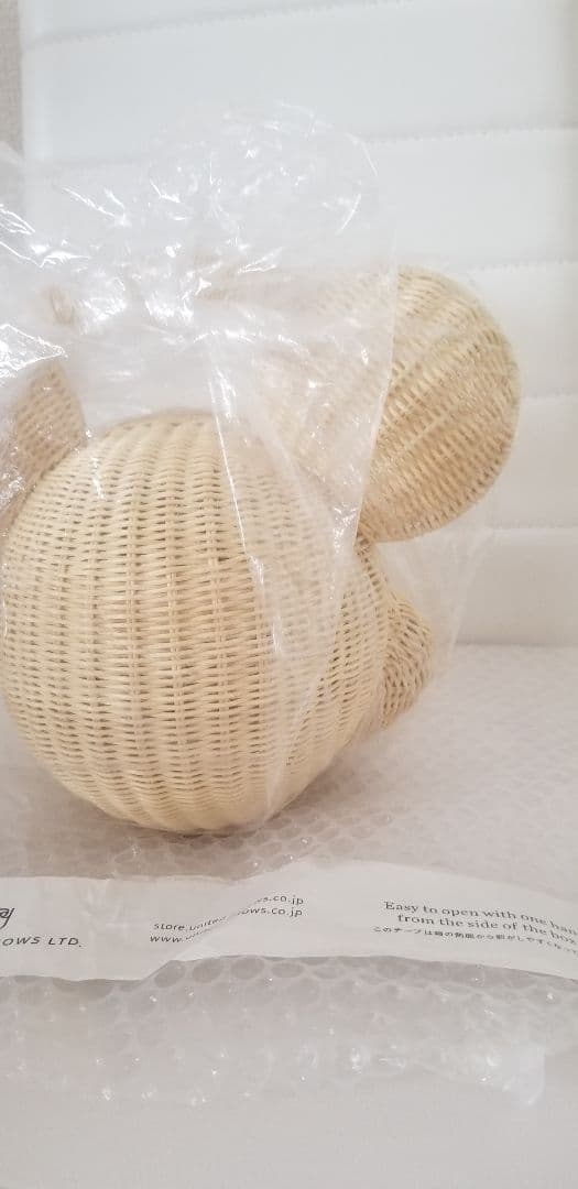 レア　完売品　ミッキーマウス 　未使用　ラタンかごバッグ　ディズニー可愛い　希少