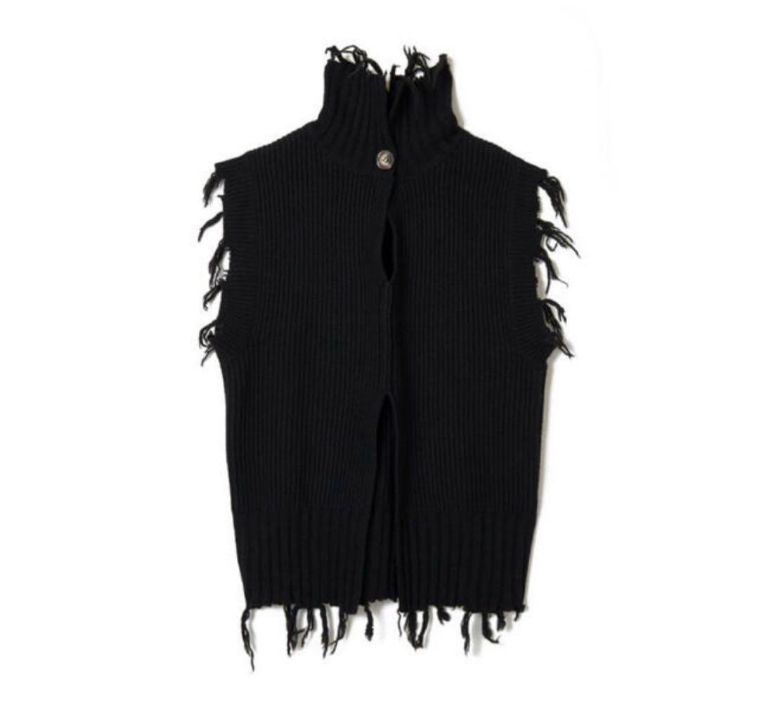 美品・即発送★PERVERZE 2wayダメージ ニットベスト パーバーズ