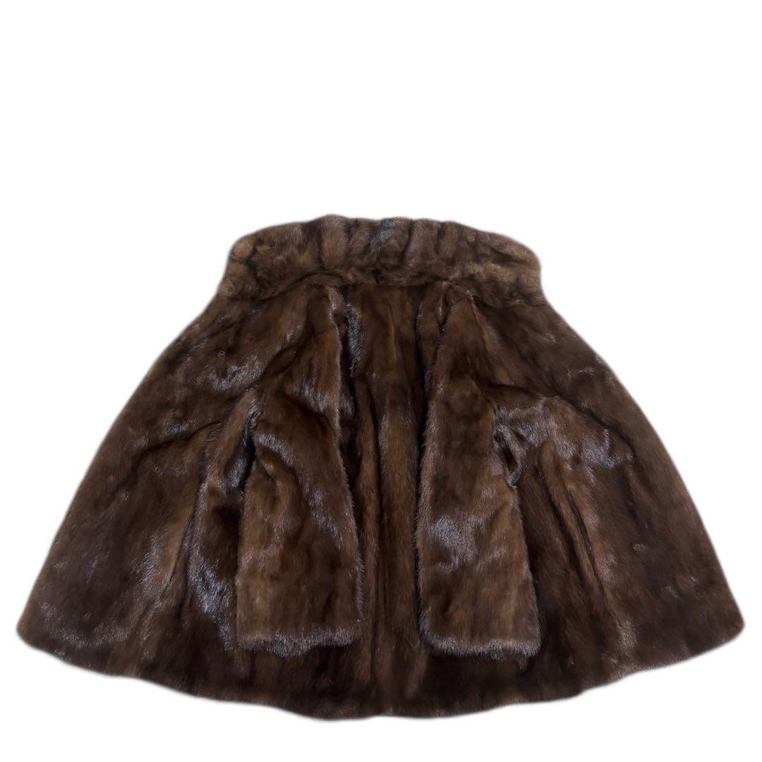 【美品】MINK FUR/ミンクファー/ブラウン系色/ファーコート/ハーフコート
