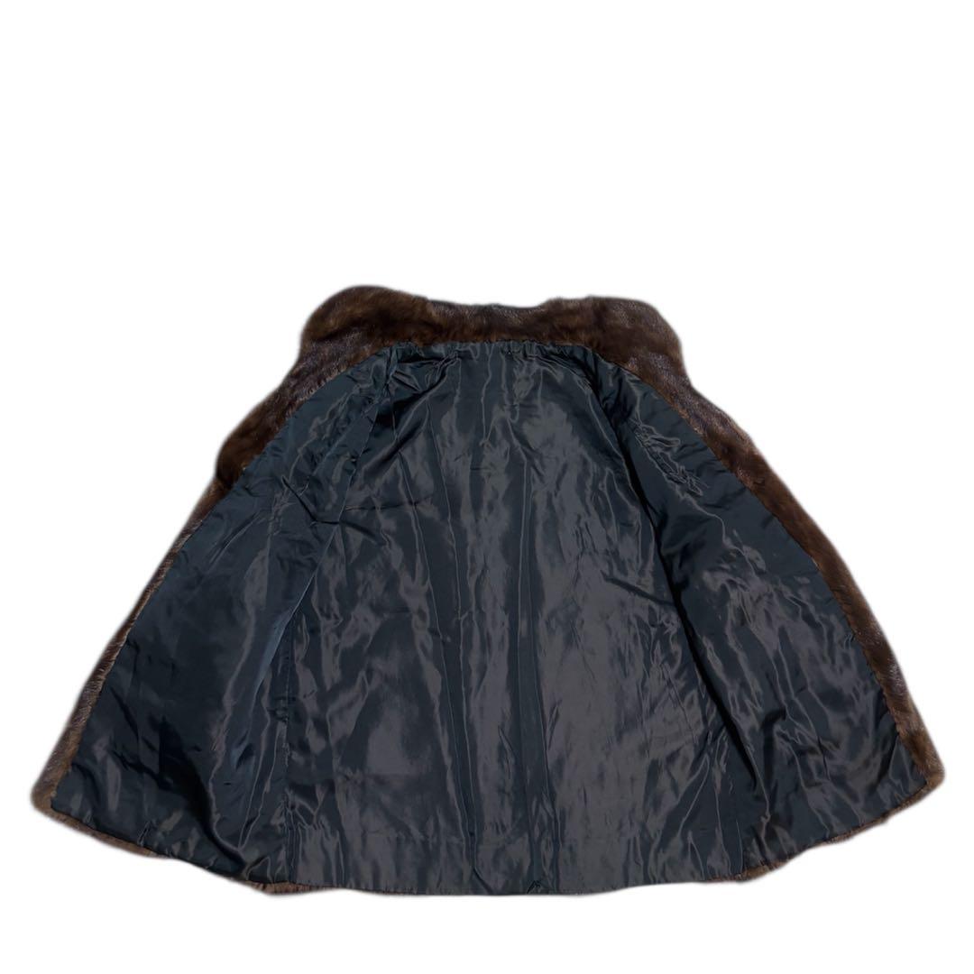 【美品】MINK FUR/ミンクファー/ブラウン系色/ファーコート/ハーフコート