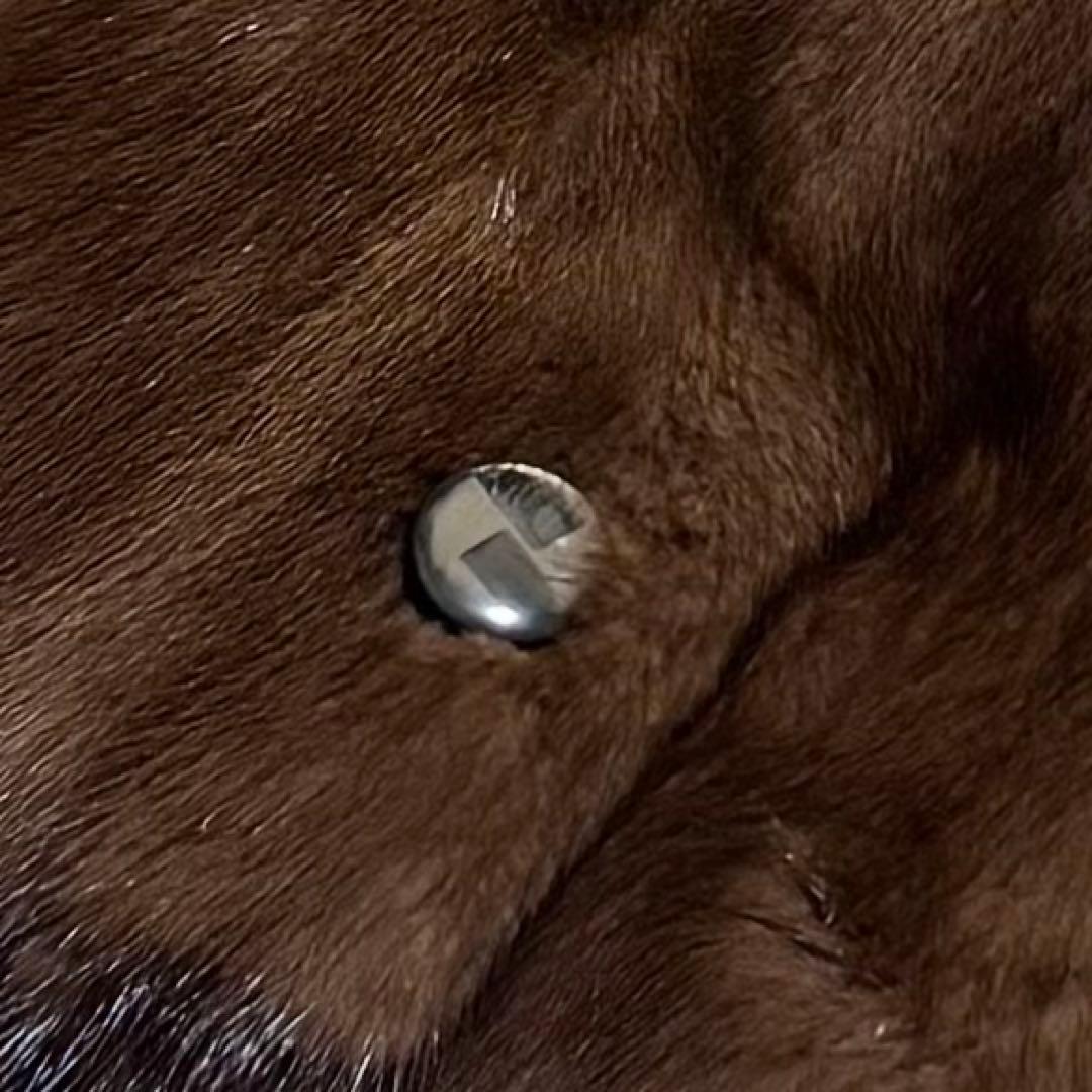 【美品】MINK FUR/ミンクファー/ブラウン系色/ファーコート/ハーフコート