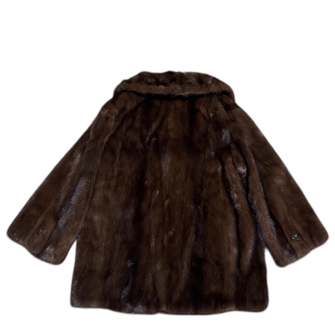 【美品】MINK FUR/ミンクファー/ブラウン系色/ファーコート/ハーフコート