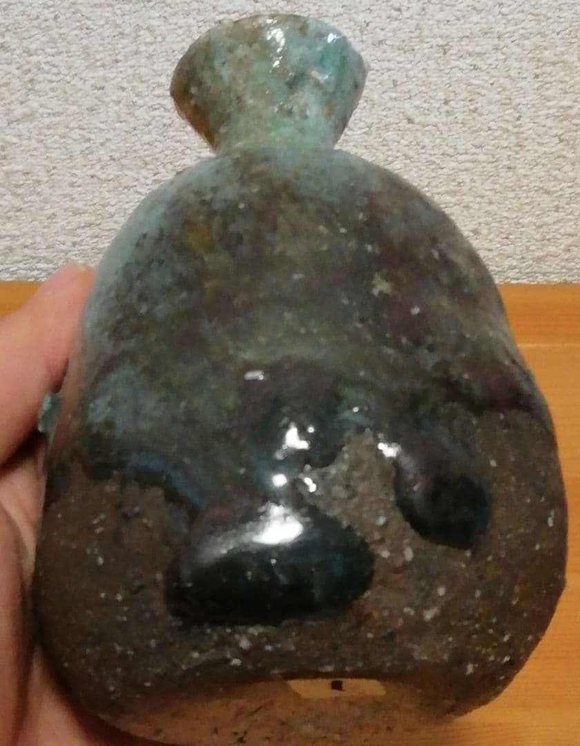 古谷和也作　伊賀焼　窯変　徳利　共箱　共布　酒器