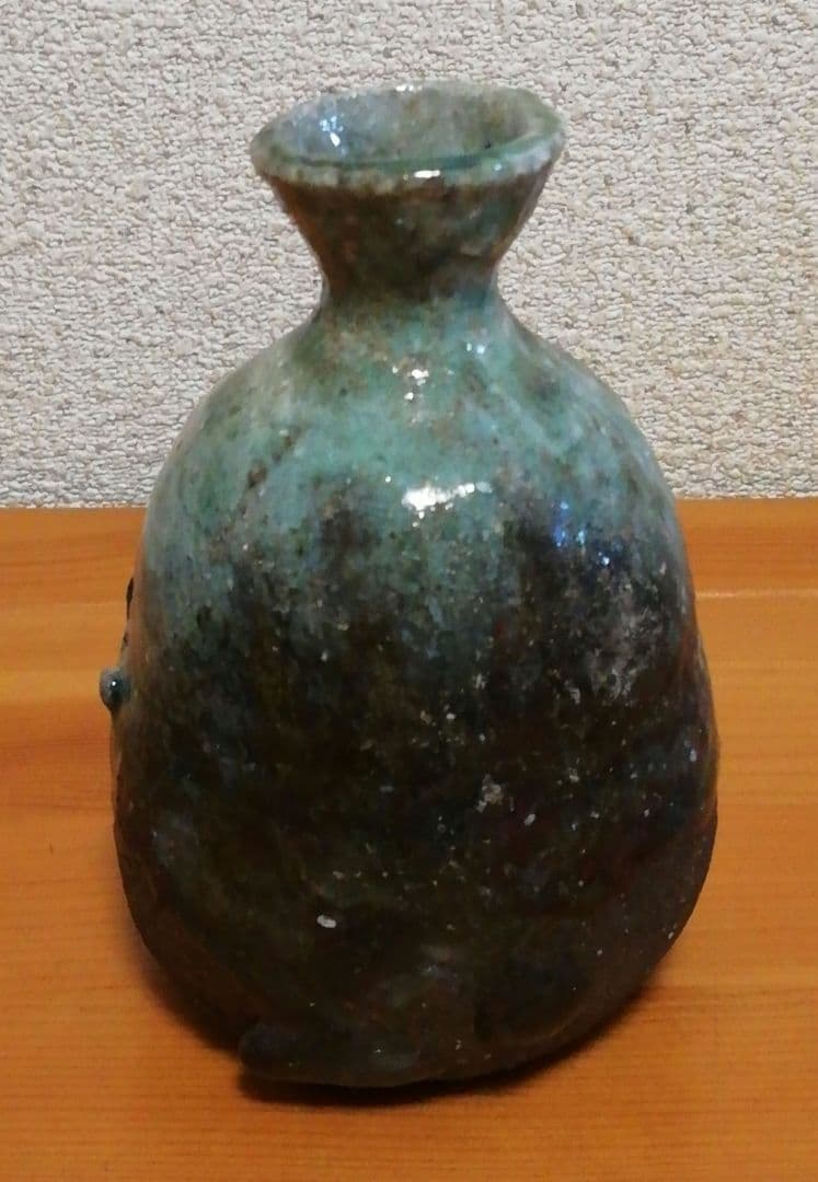 古谷和也作　伊賀焼　窯変　徳利　共箱　共布　酒器