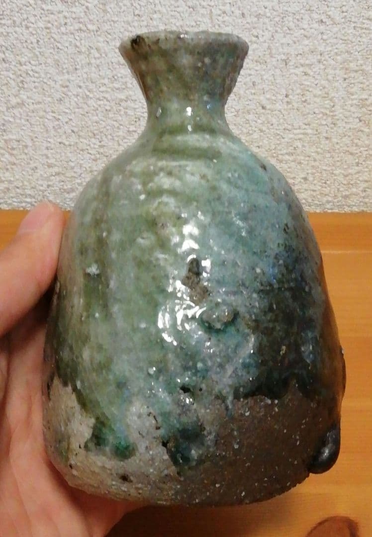 古谷和也作　伊賀焼　窯変　徳利　共箱　共布　酒器