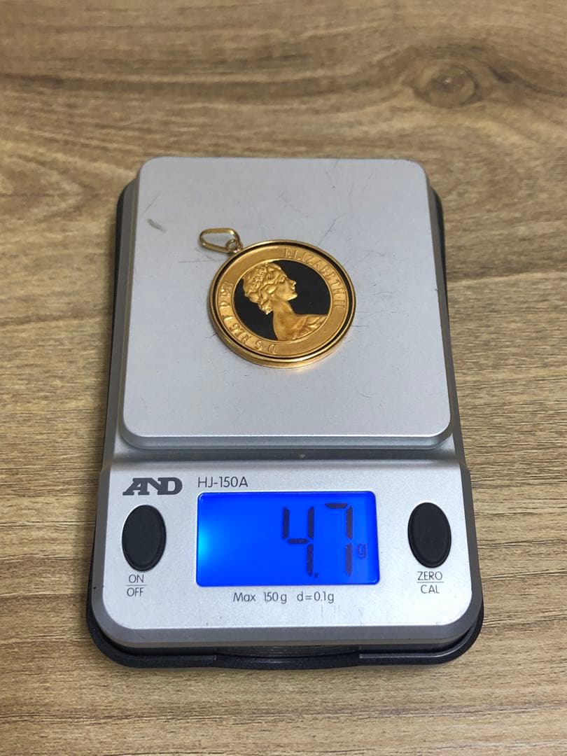 K18 オニキス　ペンダントトップ