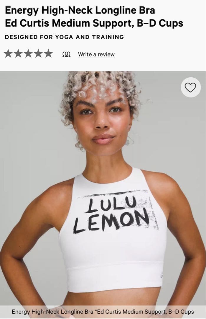 ルルレモン 限定品Ed Curtisコラボ エナジーブラ ハイネックロングライン