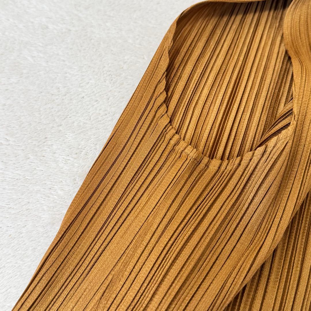 美品✨PLEATS PLEASE プリーツ　チュニック　ブラウン　サイズ3