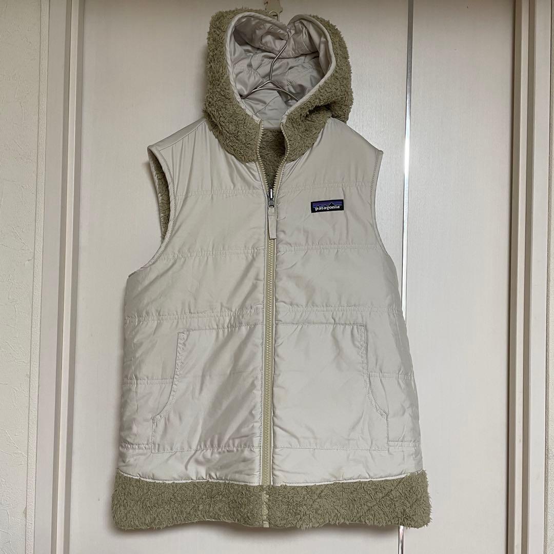 極美品　patagoniaパタゴニア　フーデットベスト　フリース　リバーシブルS