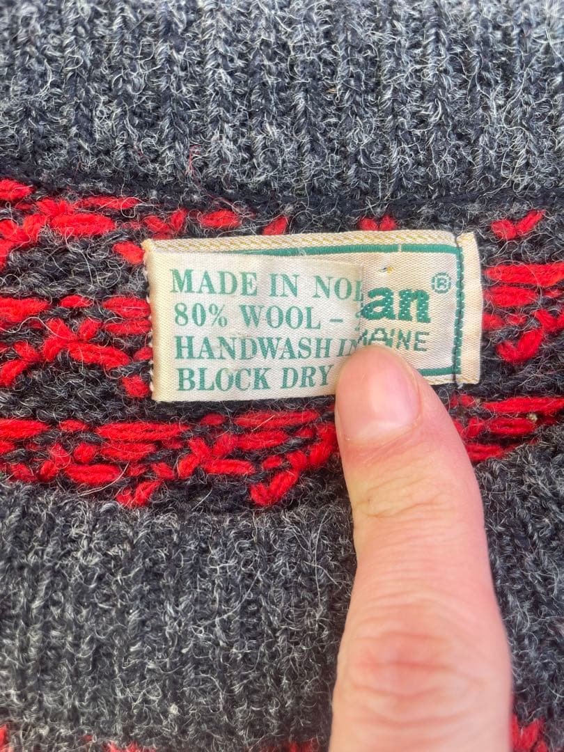 【ノルウェー製 80s】エルエルビーン　バーズアイニット サイズXL 希少カラー