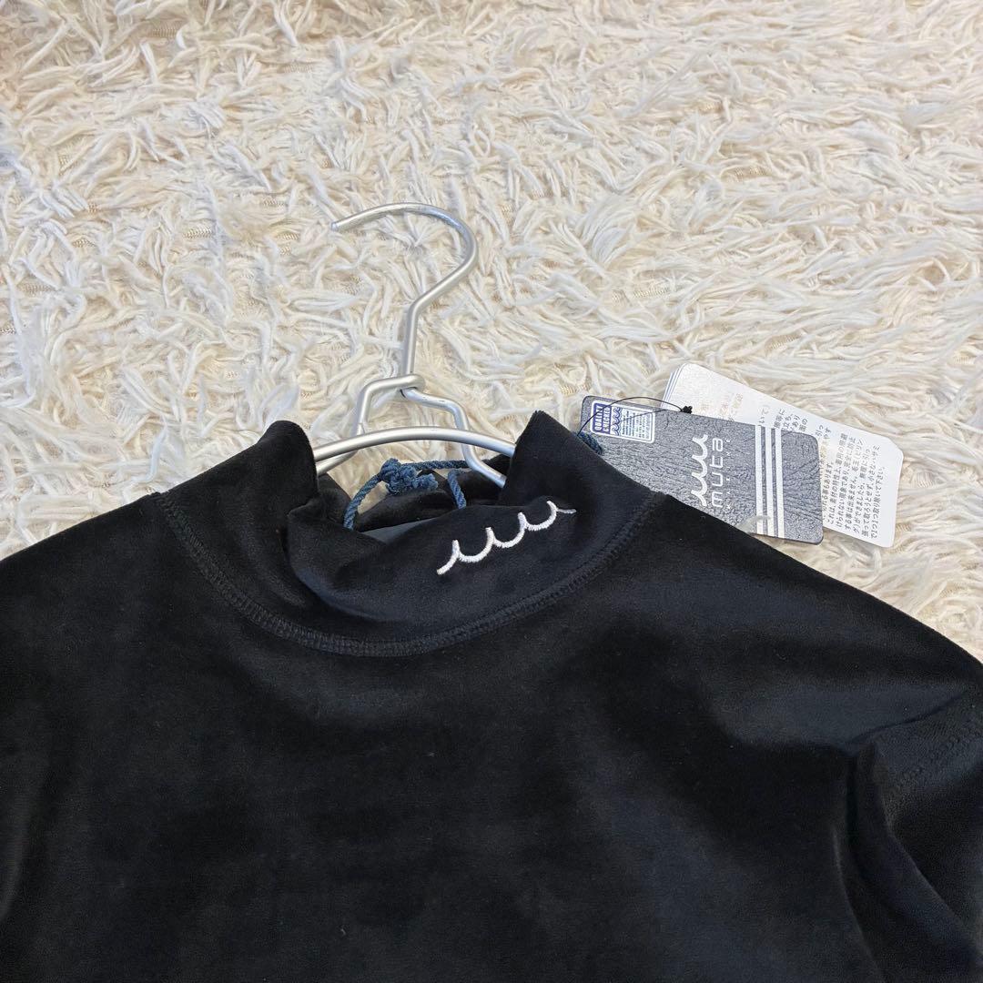 新品 muta MARINE ボンバーヒート モックネックシャツ ブラック 1