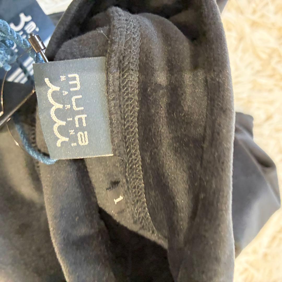 新品 muta MARINE ボンバーヒート モックネックシャツ ブラック 1