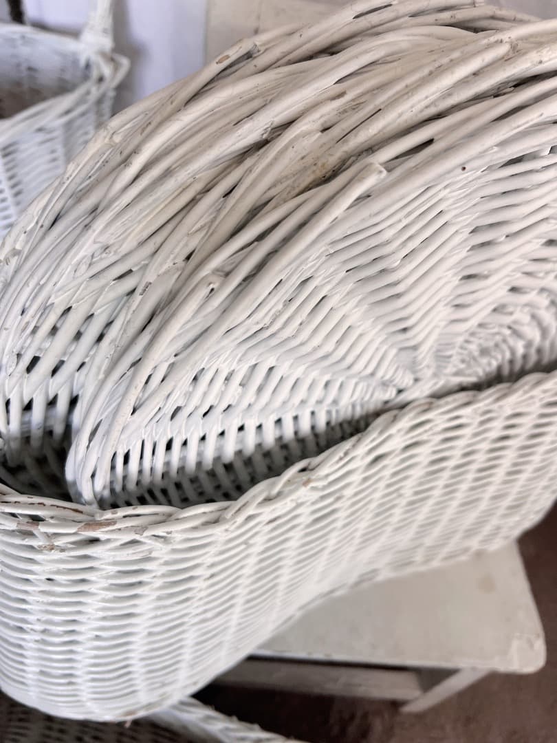 フランス アンティーク パニエ かご バスケット 籐 柳 ピクニック 蚤の市