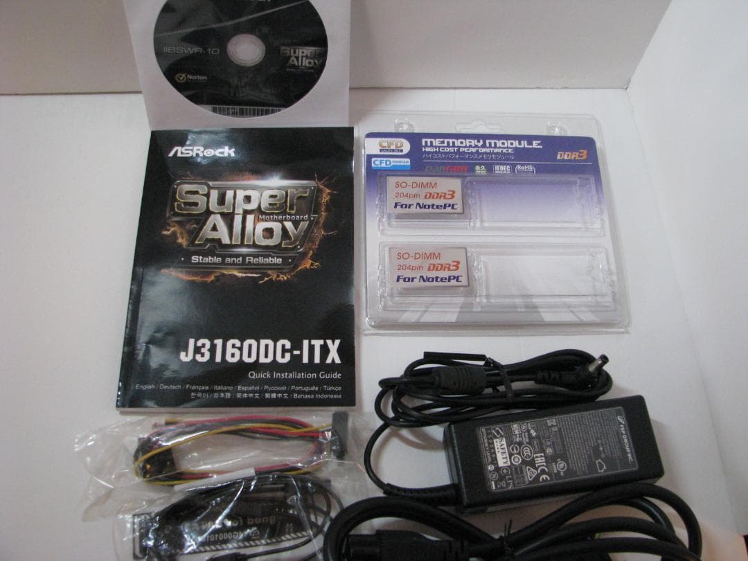 ASRock (アスロック) J3160DC-ITXマザーボード+DDR3メモリ