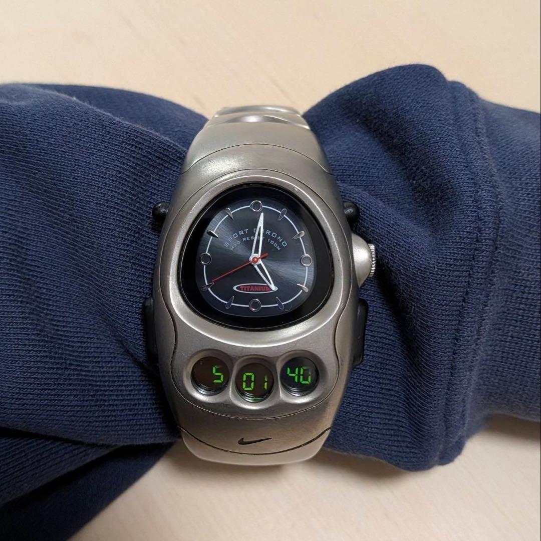 【SALE】NIKE gsx titanium 時計 00s y2k 動作品
