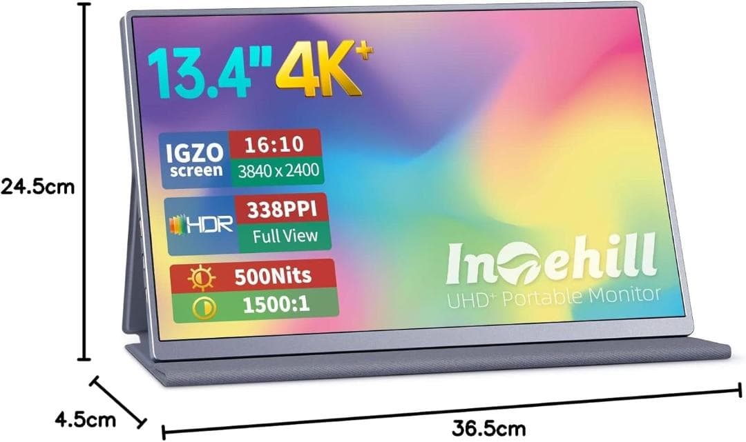 Intehill モバイルモニター 4K 13.4 インチ U13NA