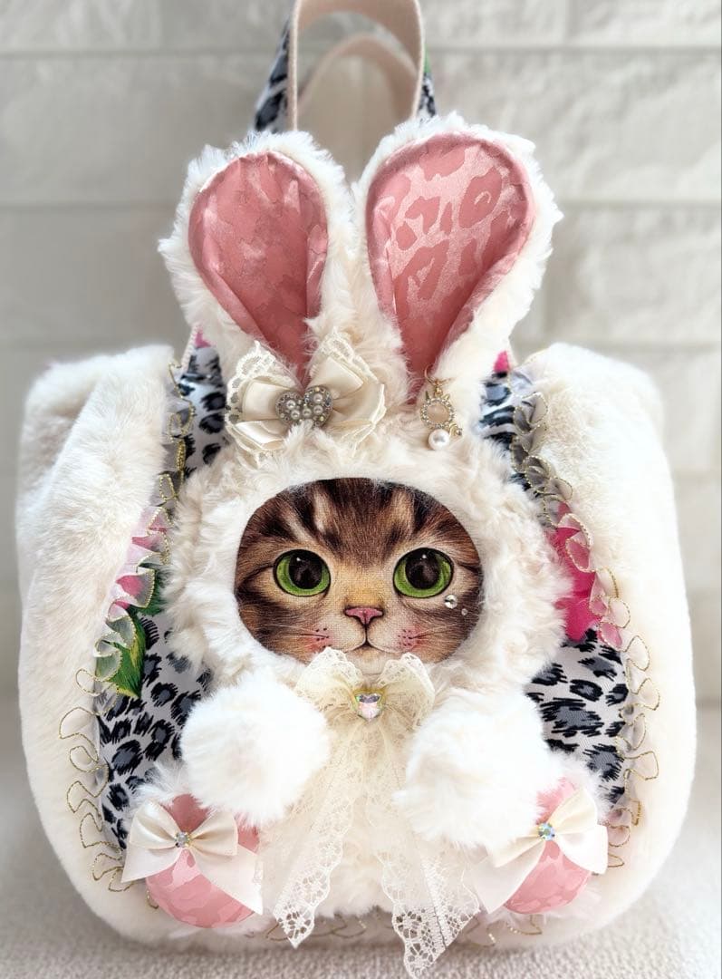 ゆ*ら様 コヤンイサムチョン　ハンドメイド　ファーバッグ　白　サンダーちゃん　ヒ