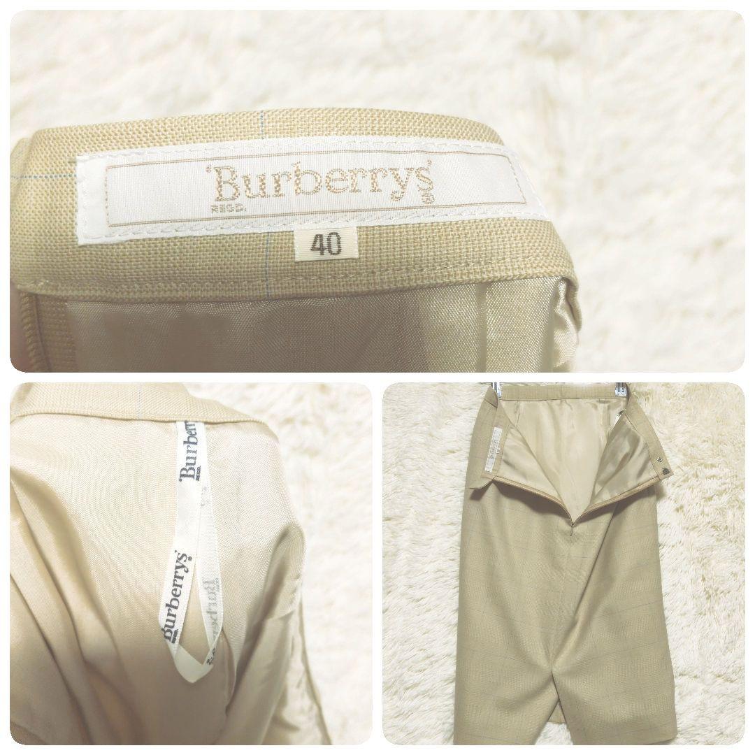 バーバリー　セットアップ　スカート　チェック　レトロ　1つボタン　40