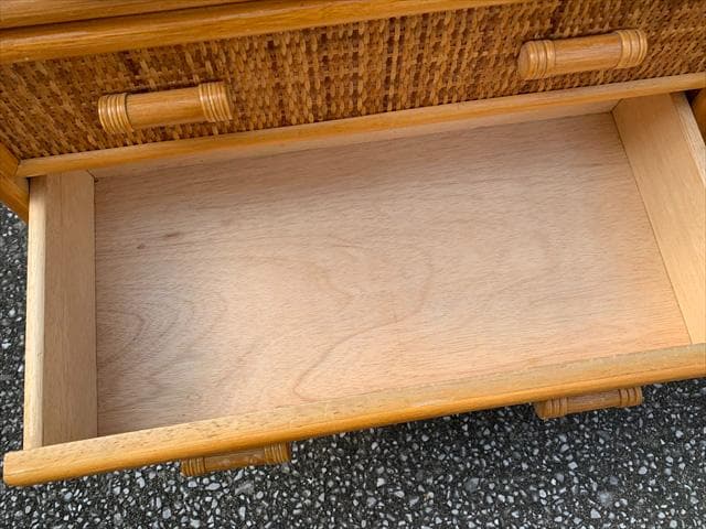 昭和レトロポップ｜ラタンヴィンテージ｜サイドボードチェスト｜10ドロワー｜