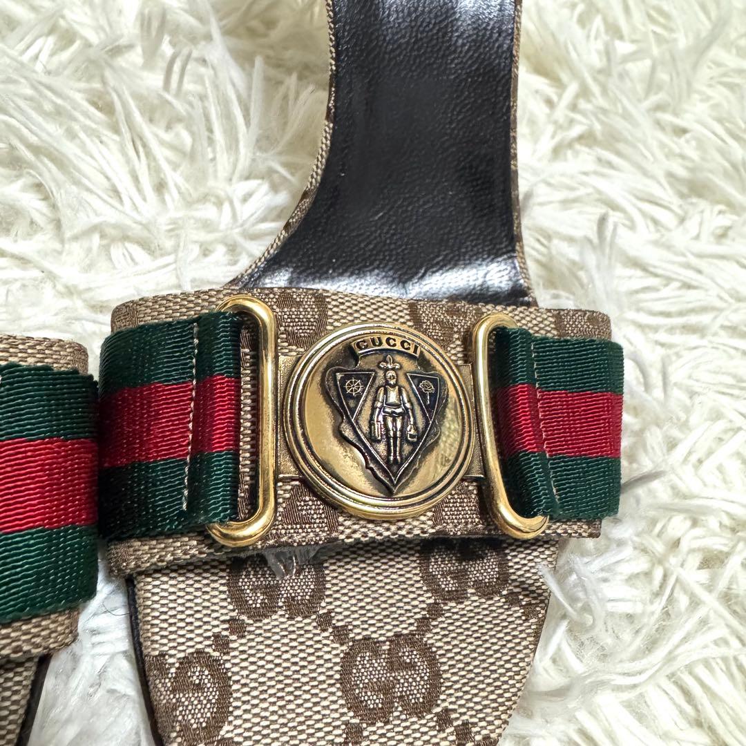 GUCCI✨ミュール　サンダル　GG シェリーライン　クレスト　サイズ34