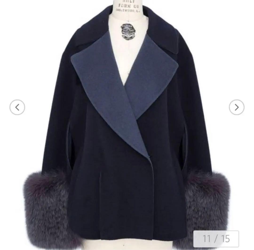 drawerドゥロワー36ファーケープコートポンチョ22AW2022