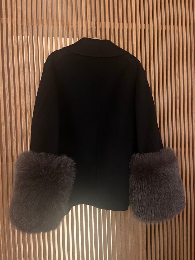 drawerドゥロワー36ファーケープコートポンチョ22AW2022