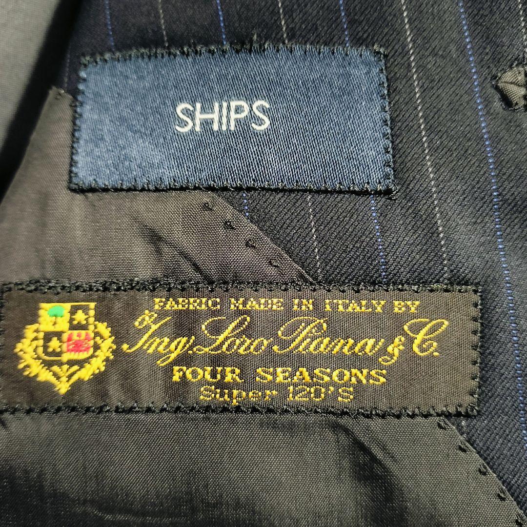 SHIPS ロロピアーナ Super120’s セットアップ スーツ ネイビー