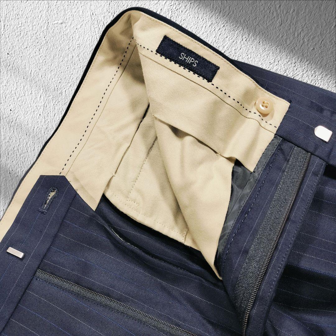 SHIPS ロロピアーナ Super120’s セットアップ スーツ ネイビー