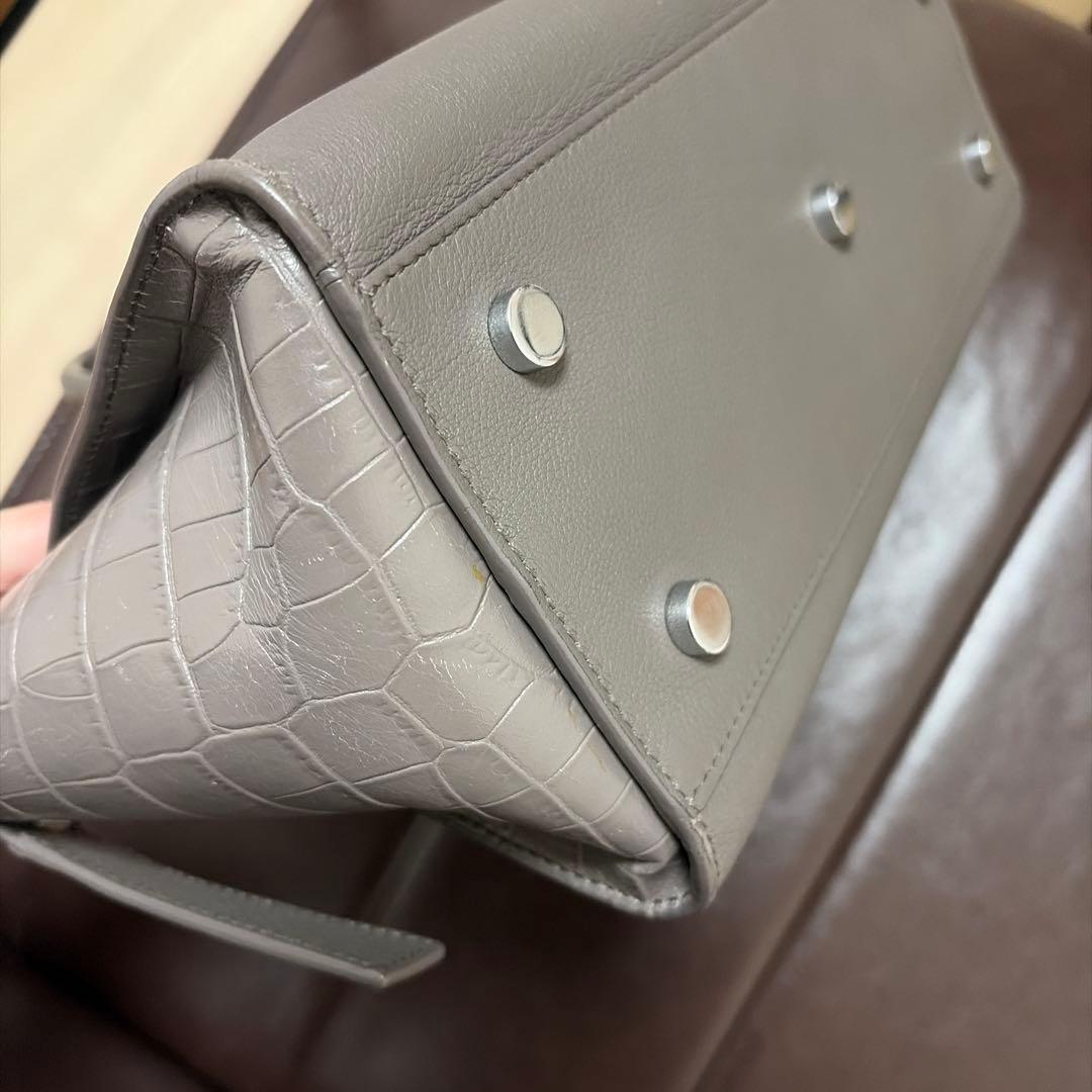 バッグ　グレー　イブサンローラン　ダウンタウンカバス