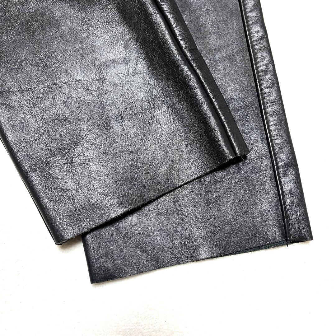 ★美品★schott★60C★レザーライダースパンツ★W30★黒　ブラック★
