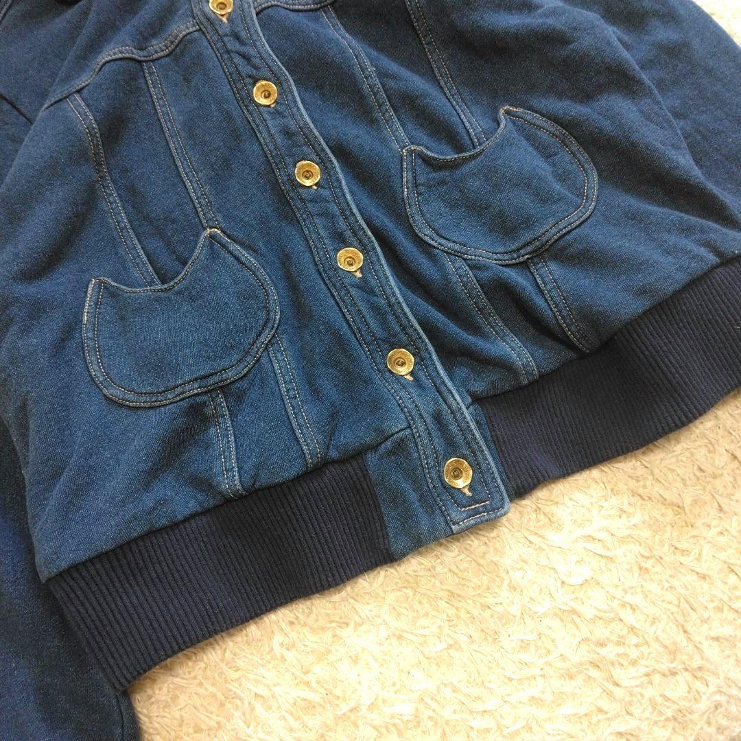 franche lippee ねこポケット 丸襟 デニムジャケット FL5