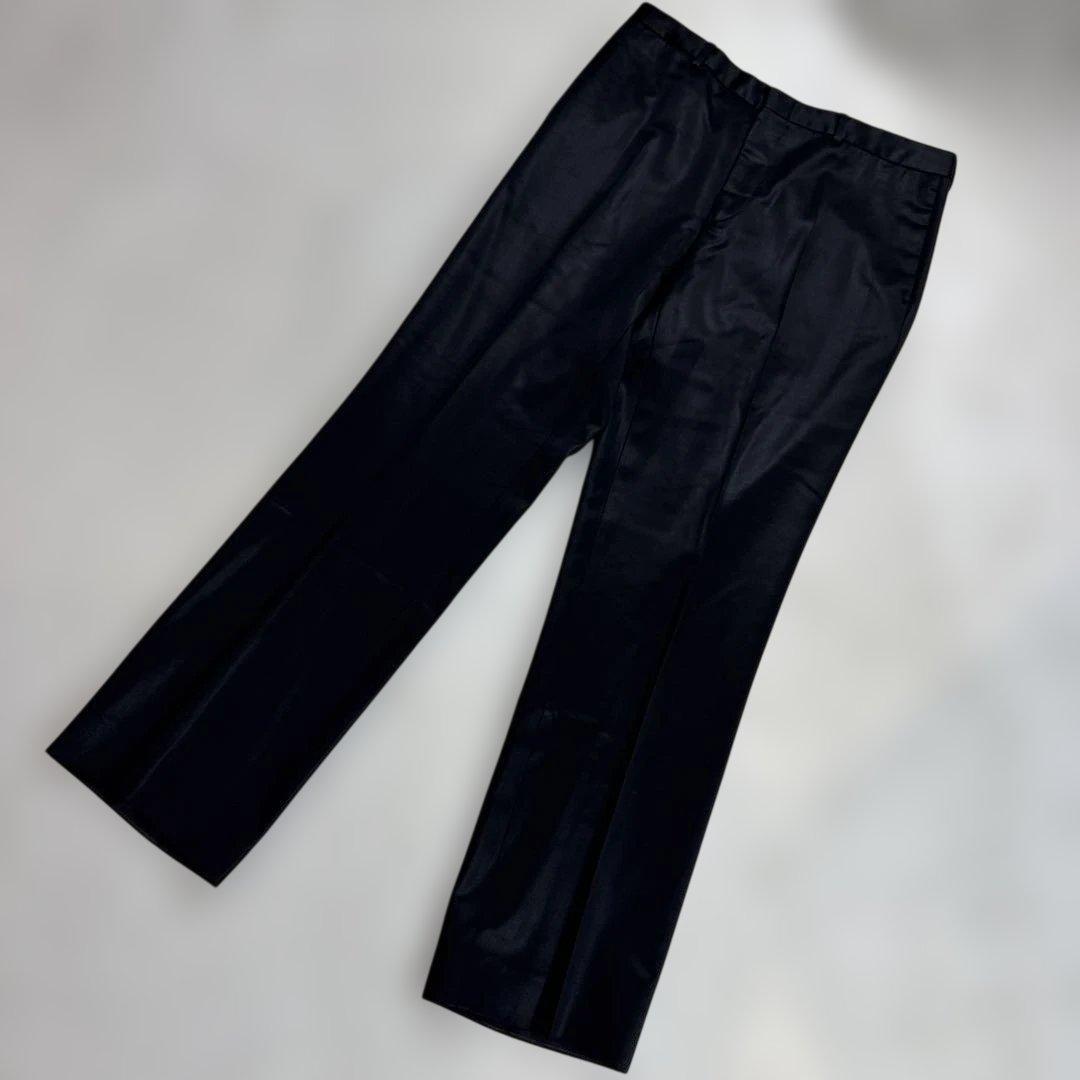 ディオールオム　光沢あり　スラックス　ブラック　サイズ48