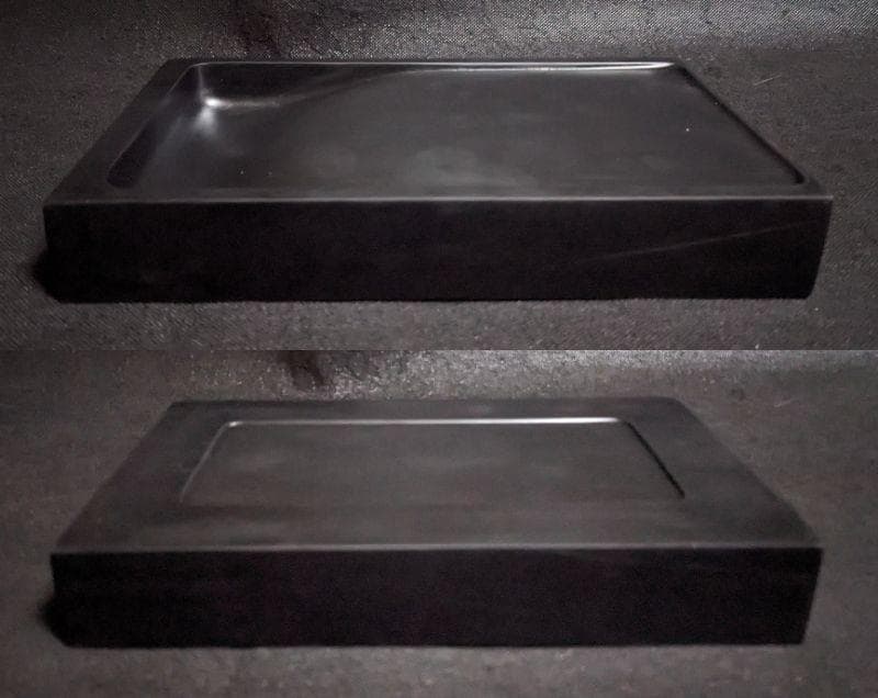 【ゆう】　◆波板石の雄勝時代大硯（金星点）◆松花江緑石硯（縞絲紋潤緑美石）