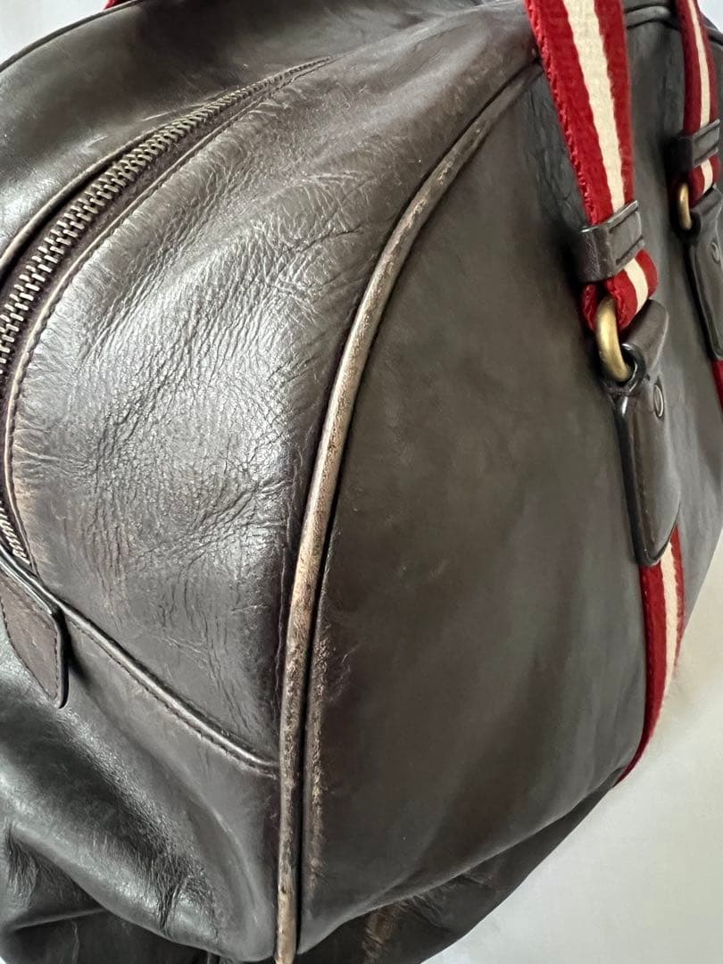 【BALLY／バリー】 レザーボストンバッグ　 ブラウン　旅行バッグ　ショルダー